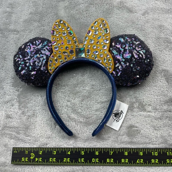 Disney Parks Minnie Mouse Ears with Sequins and Gems Headband Adult Size - Picture 4 of 7